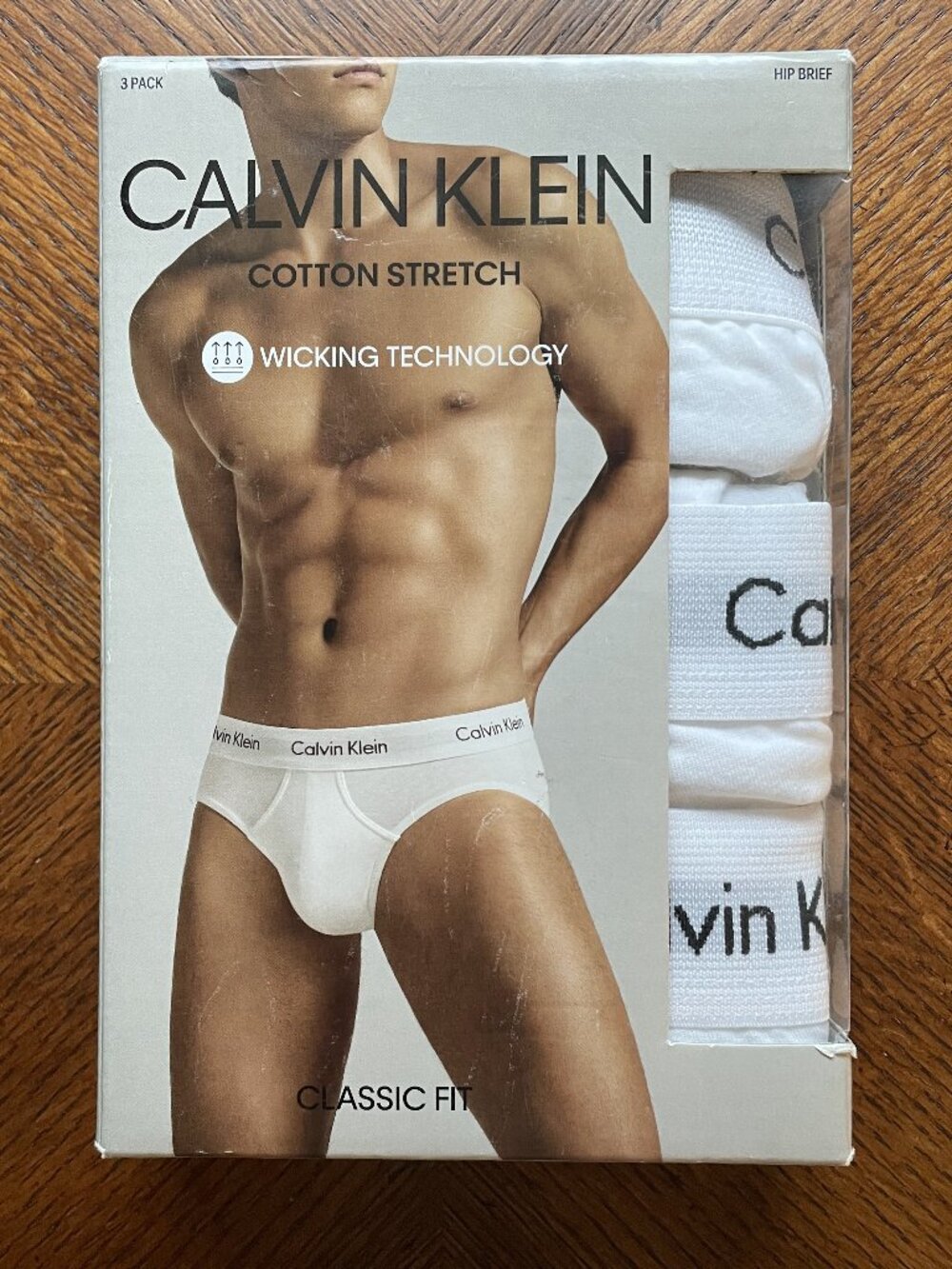 Calvin Klein Hip Briefs Mens Sz 2XL White Classic Fit Wicking Box Of 3 NWT